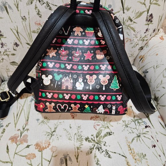 Disney Parks Christmas Snacks Loungefly Backpack - Picture 3 of 7